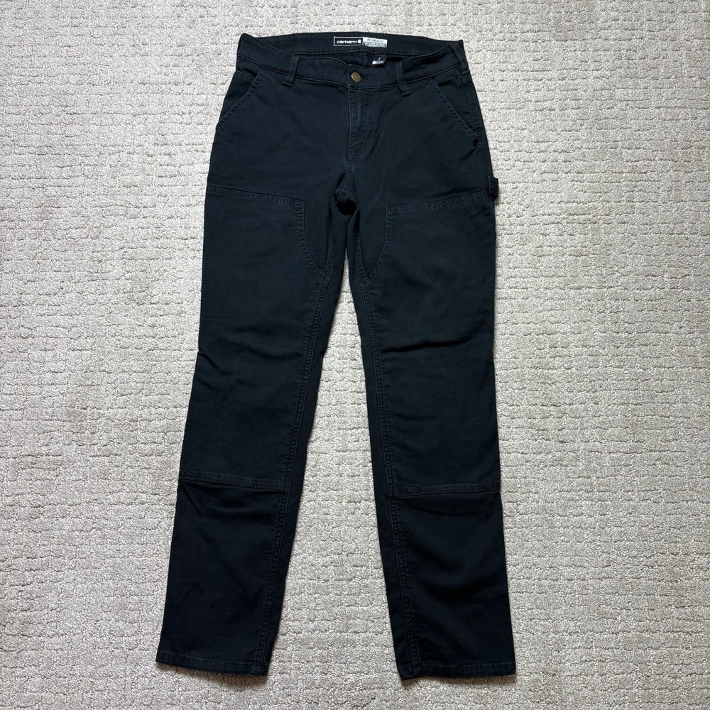 Carhartt Rugged Flex Relaxed Fit Double Front Work Pants Black Womens Size 6